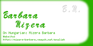 barbara mizera business card